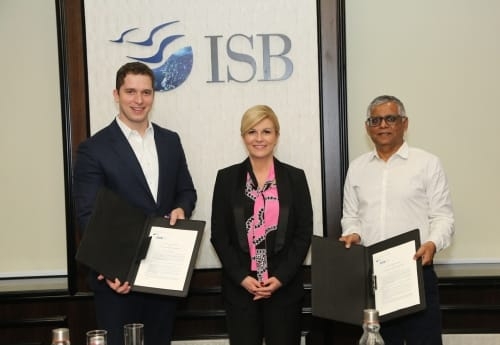 Mato Njavro and Kolinda Grabar Kitarović visit India and established cooperation with India’s most prestigious business school, Indian School of Business (March 2023)